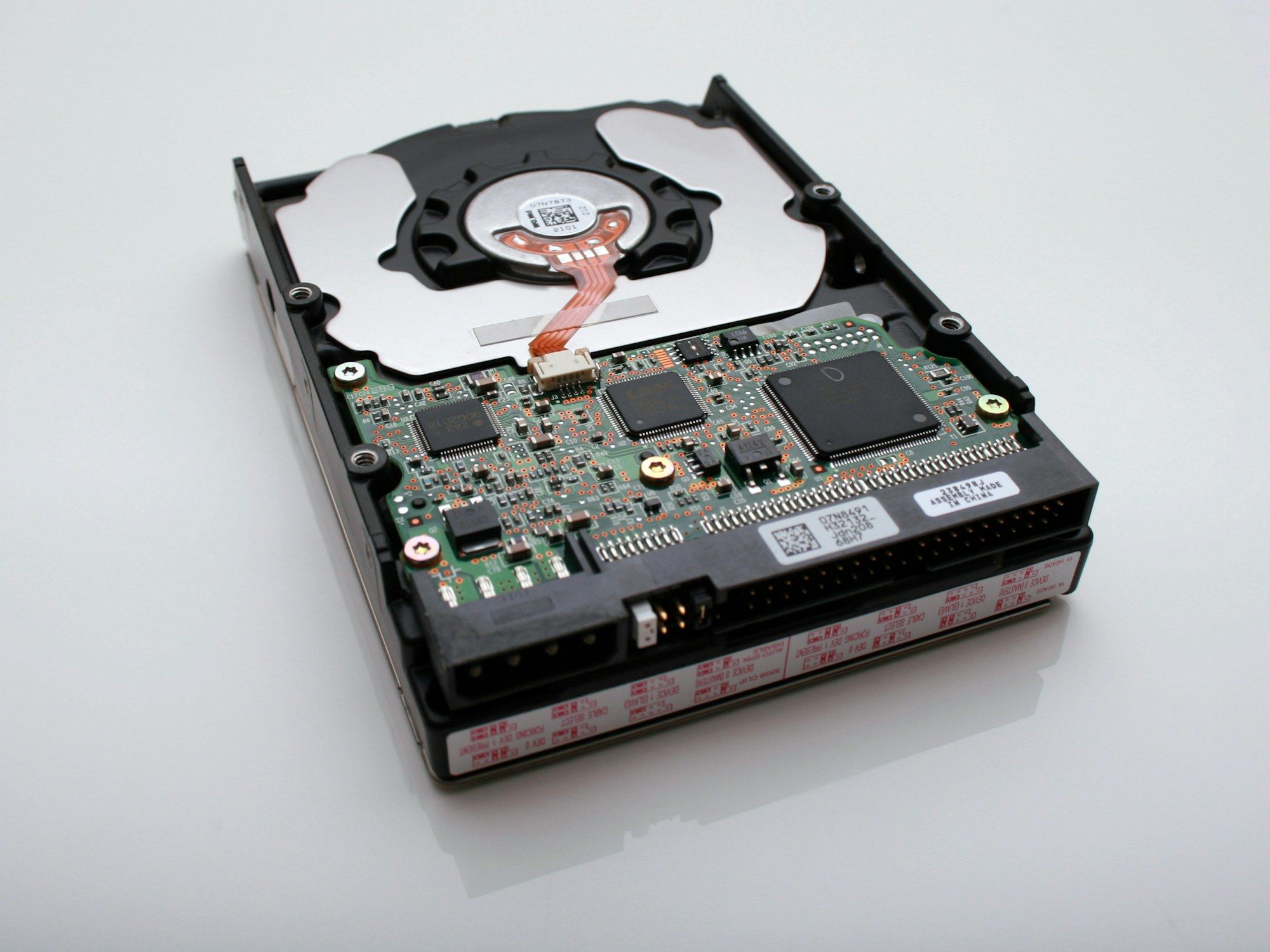 Hard drive with exposed circuit board